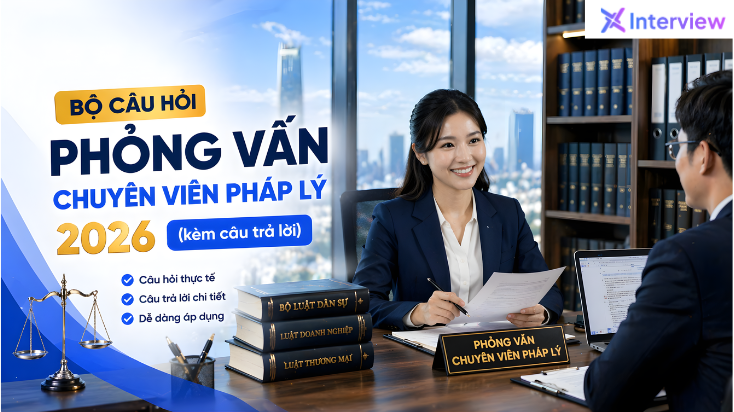 Bộ câu hỏi phỏng vấn chuyên viên pháp lý 2026 kèm câu trả lời chi tiết