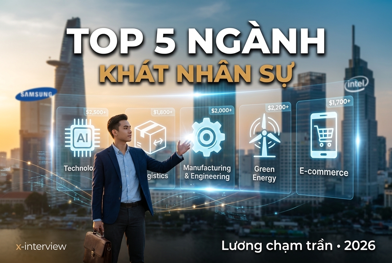 Top 5 ngành "khát" nhân sự trầm trọng năm 2026 với mức lương chạm trần