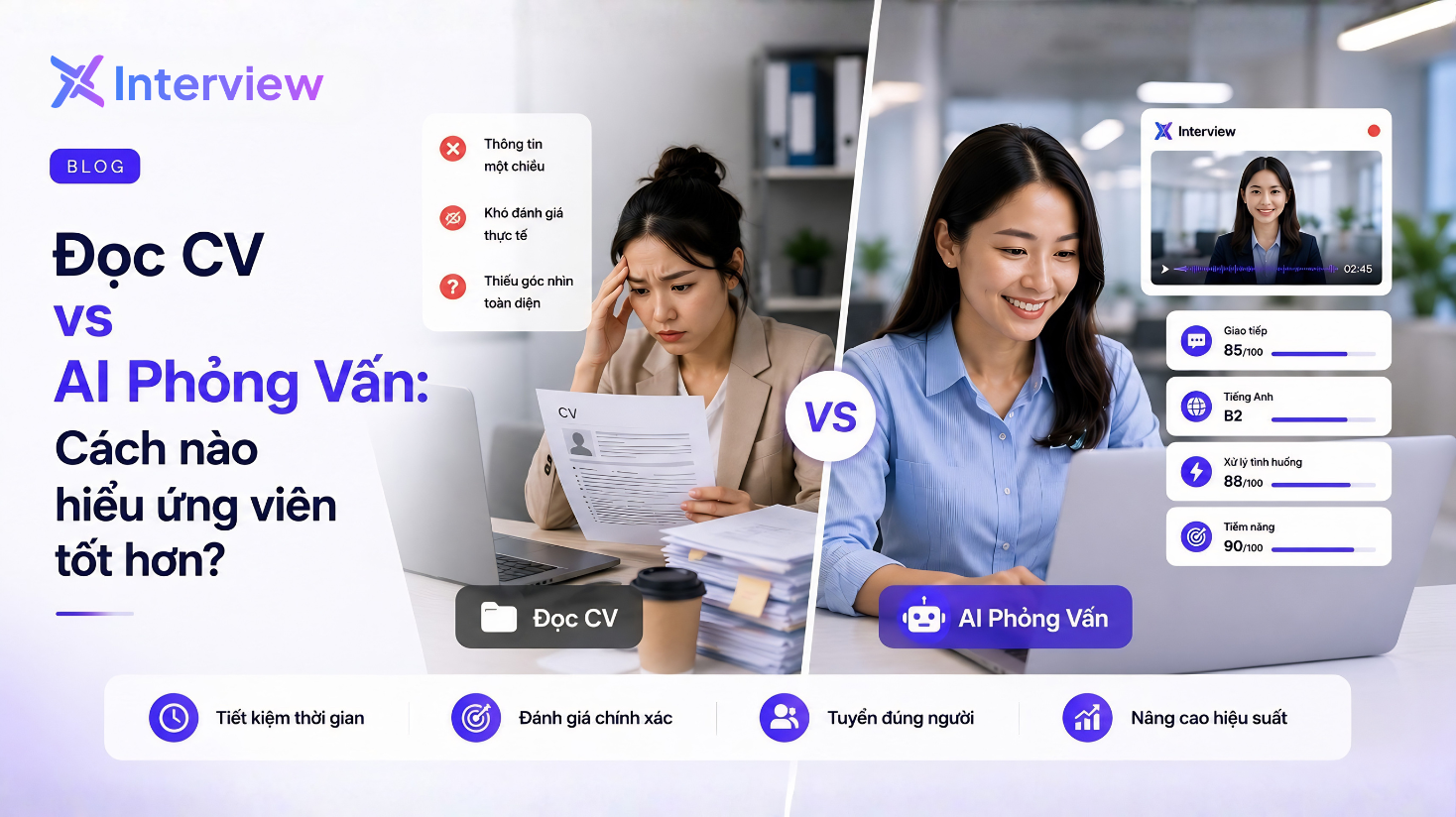 Đọc CV thủ công và AI phỏng vấn: Cách nào giúp hiểu ứng viên tốt hơn?