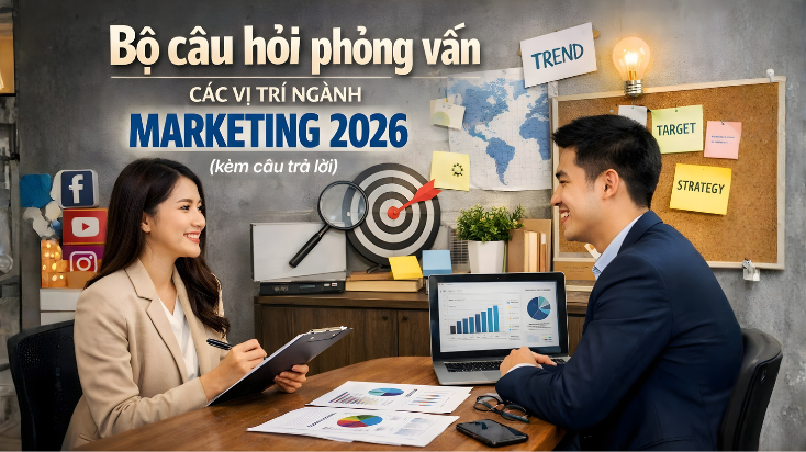 Bộ câu hỏi phỏng vấn các vị trí ngành Marketing kèm gợi ý trả lời chi tiết 2026