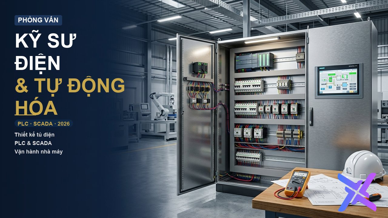 Phỏng Vấn Kỹ Sư Điện & Tự Động Hóa: 10 Câu Hỏi Kỹ Thuật Từ Thiết Kế Tủ Điện Đến Vận Hành Nhà Máy