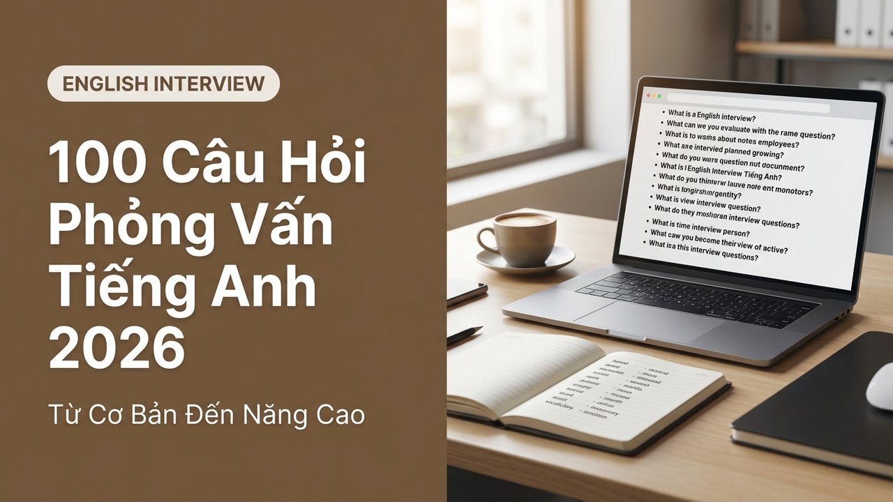 100 Câu Hỏi Phỏng Vấn Tiếng Anh 2026: Từ Cơ Bản Đến Nâng Cao