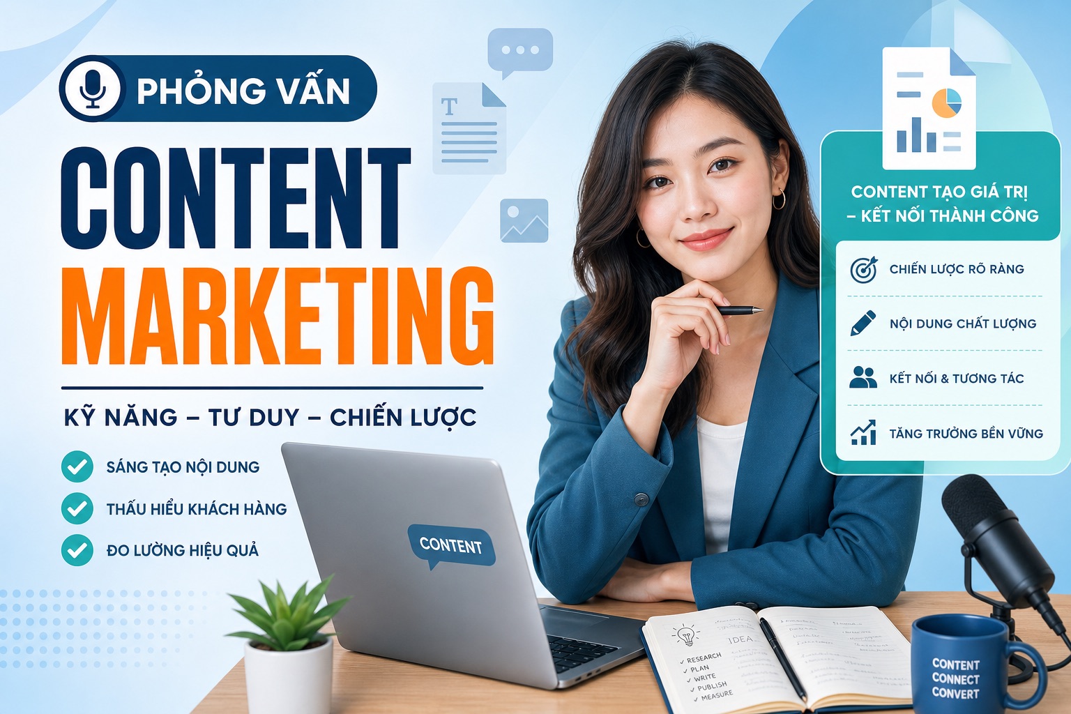 Top 10 Câu Hỏi Phỏng Vấn Content Marketing: Từ Insight Đến Bài Viết Chuyển Đổi