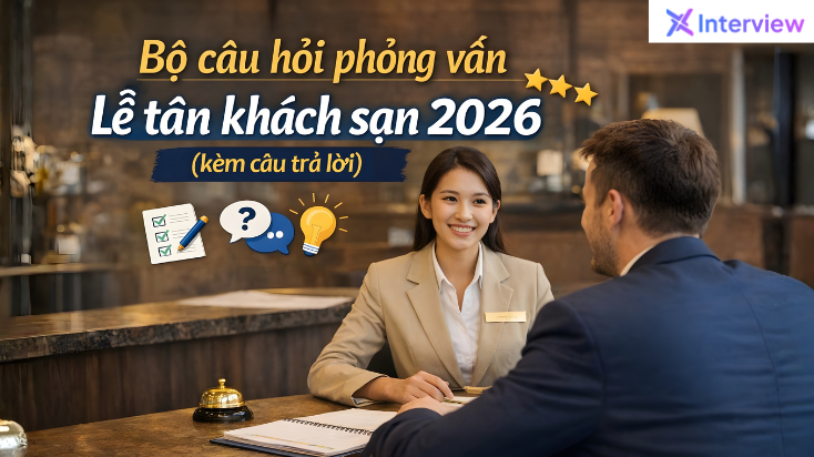 Bộ câu hỏi phỏng vấn lễ tân khách sạn 2026 kèm câu trả lời chi tiết