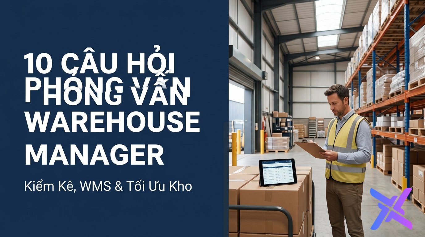Phỏng Vấn Quản Lý Kho & Warehouse Manager: 10 Câu Hỏi Về Kiểm Kê, WMS & Tối Ưu Diện Tích Lưu Trữ