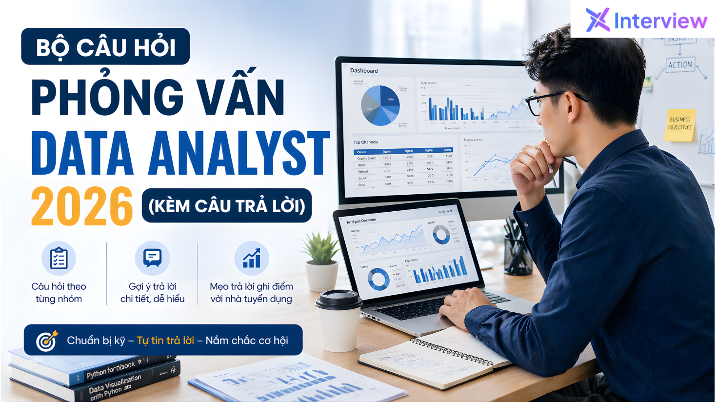 Bộ câu hỏi phỏng vấn data analyst 2026 kèm câu trả lời chi tiết