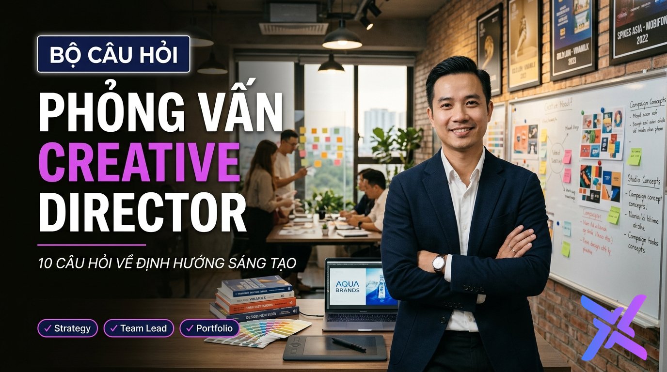 Phỏng Vấn Creative Director & Art Director: 10 Câu Hỏi Về Định Hướng Sáng Tạo, Quản Lý Team & Pitch Ý Tưởng Với Client